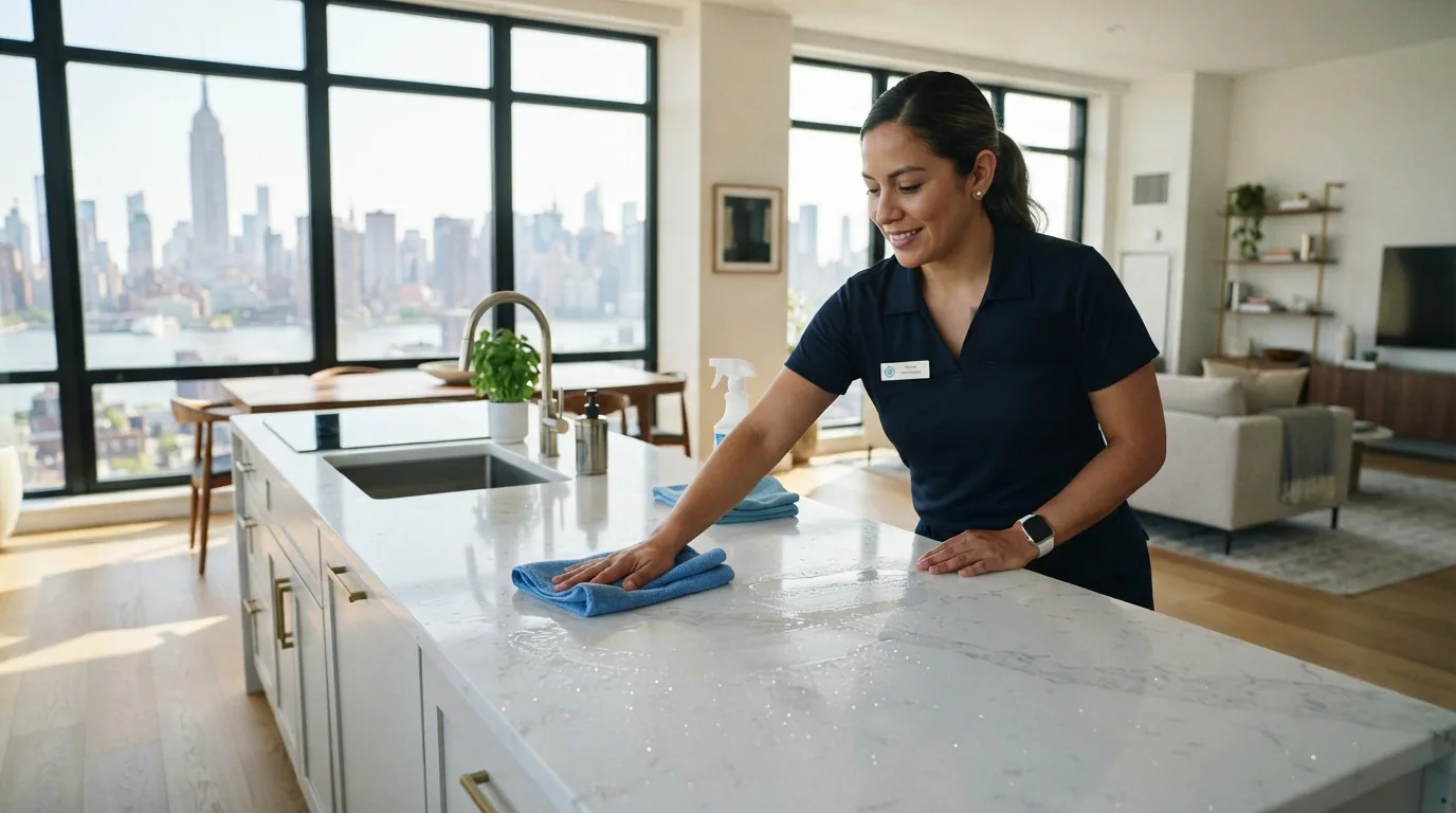 Bright Brooklyn apartment after a professional house cleaning